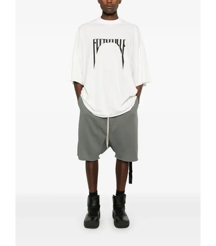 T-SHIRT TOMMY T MILK/BLACK