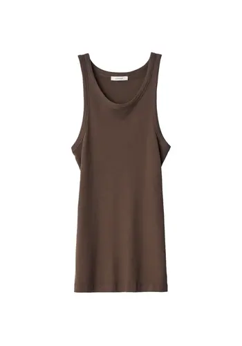 LEMAIRE ribbed tank top carob