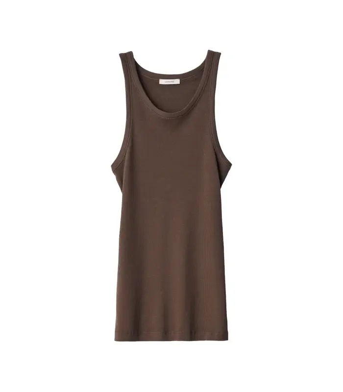 RIBBED TANK TOP CAROB