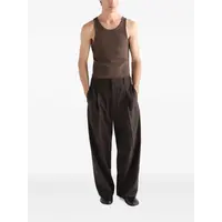 RIBBED TANK TOP CAROB