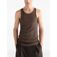 RIBBED TANK TOP CAROB