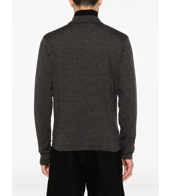 LS KNITTED POLO TOP ECORCE
