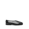LEMAIRE FLAT PIPED SLIPPERS BLACK/DARK CHOCOLATE