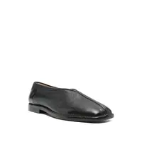 FLAT PIPED SLIPPERS BLACK/DARK CHOCOLATE