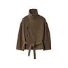 LEMAIRE SHORT WRAP COAT MUD