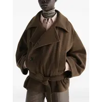 SHORT WRAP COAT MUD