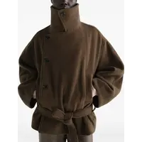SHORT WRAP COAT MUD