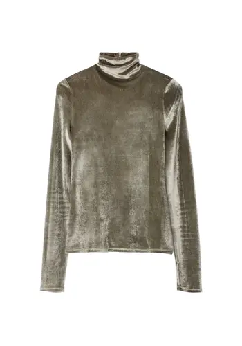 LEMAIRE fitted high neck top chrome