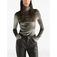 FITTED HIGH NECK TOP CHROME