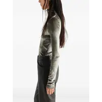 FITTED HIGH NECK TOP CHROME