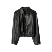 SOFT LEATHER BLOUSON DARK ESPRESSO