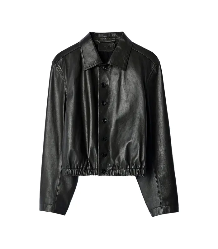 SOFT LEATHER BLOUSON DARK ESPRESSO
