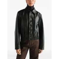 SOFT LEATHER BLOUSON DARK ESPRESSO
