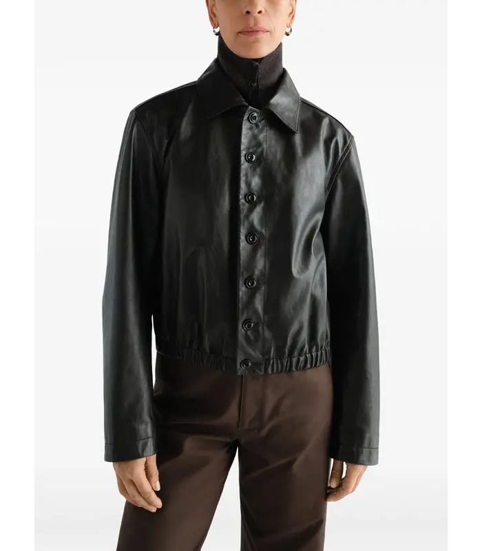 SOFT LEATHER BLOUSON DARK ESPRESSO