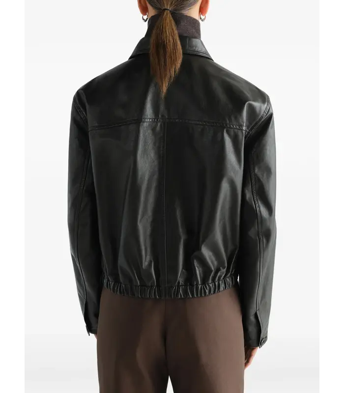 SOFT LEATHER BLOUSON DARK ESPRESSO