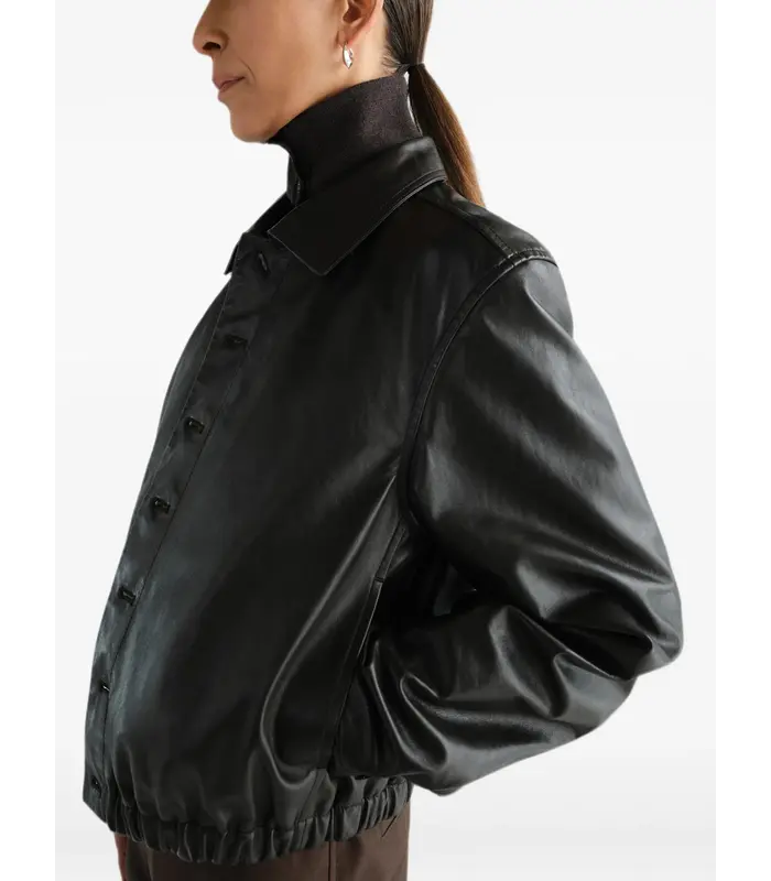 SOFT LEATHER BLOUSON DARK ESPRESSO
