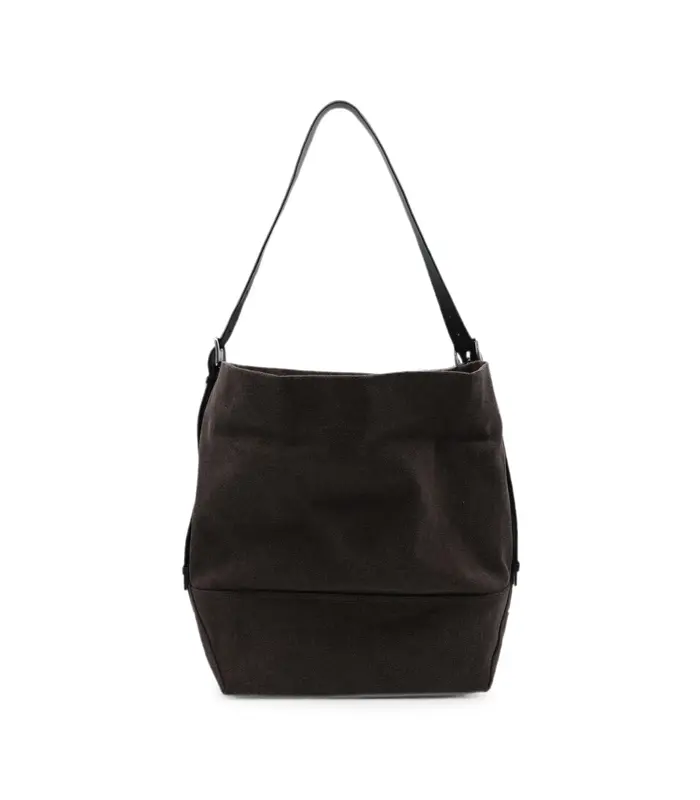 BELTED TOTE BAG DARK CHOCOLATE