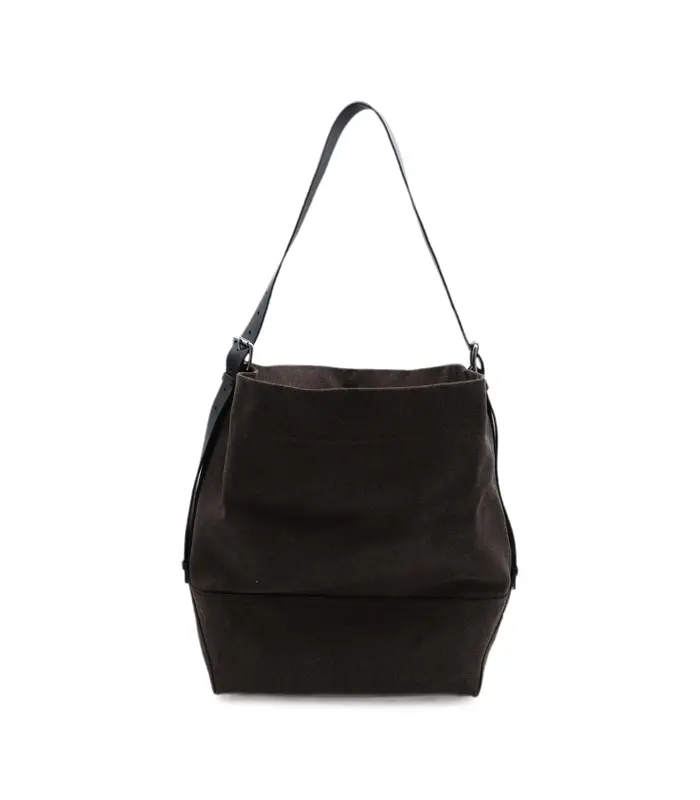 BELTED TOTE BAG DARK CHOCOLATE