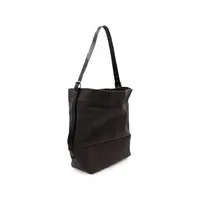 BELTED TOTE BAG DARK CHOCOLATE