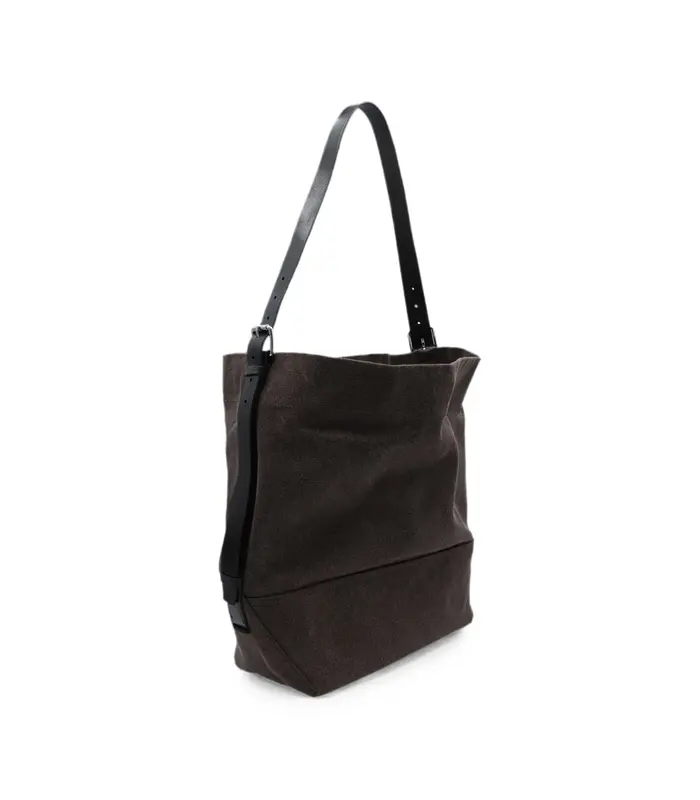 BELTED TOTE BAG DARK CHOCOLATE
