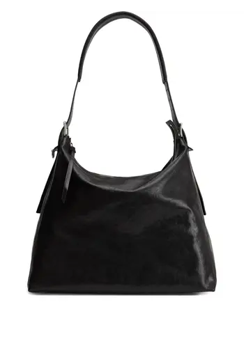 LEMAIRE belted hobo bag dark chocolate