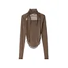 LEMAIRE BALLERINA FOULARD TOP CACAO