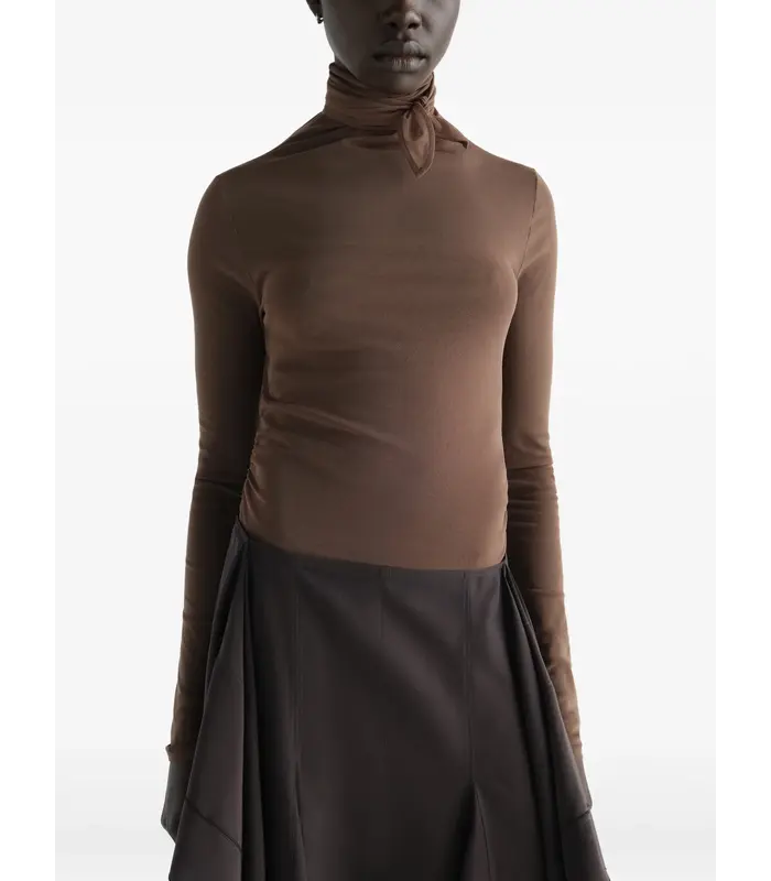 BALLERINA FOULARD TOP CACAO