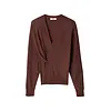 LEMAIRE RELAXED TWISTED CARDIGAN ACAJOU