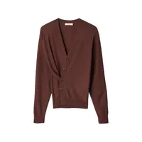 RELAXED TWISTED CARDIGAN ACAJOU