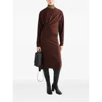 RELAXED TWISTED CARDIGAN ACAJOU