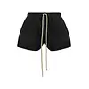RICK OWENS SHORTS IN PELLE FOG BOXERS BLACK