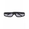 RICK OWENS SUNGLASSES FOG BLACK TEMPLE/BLACK LENS