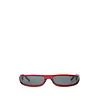 RICK OWENS SUNGLASSES FOG BLOOD TEMPLE/BLACK LENS