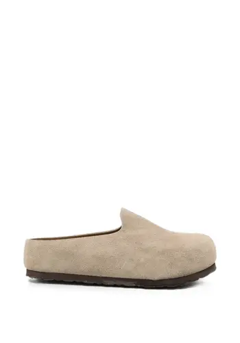 BIRKENSTOCK amsterdam wrapped suede leather unisex taupe
