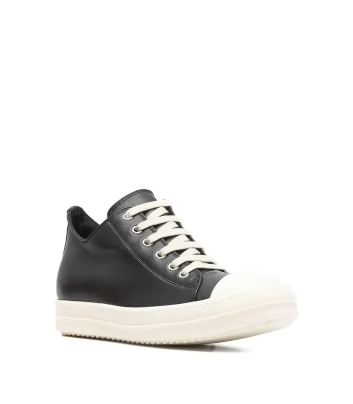 SCARPE IN PELLE LOW SNEAKS BLACK/MILK/MILK
