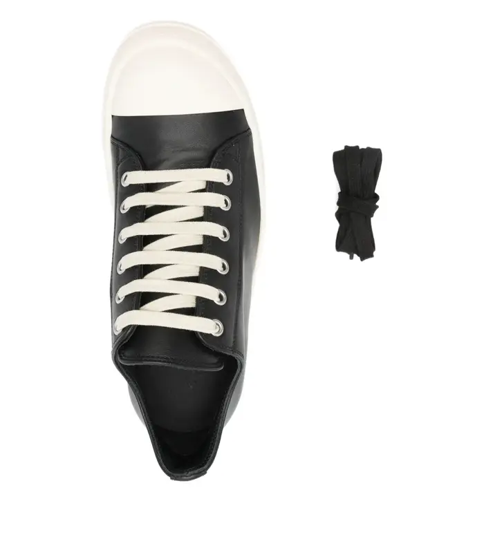 SCARPE IN PELLE LOW SNEAKS BLACK/MILK/MILK