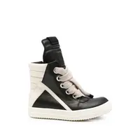 SCARPE IN PELLE JUMBOLACE GEOBASKET BLACK/MILK/MILK