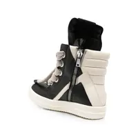 SCARPE IN PELLE JUMBOLACE GEOBASKET BLACK/MILK/MILK