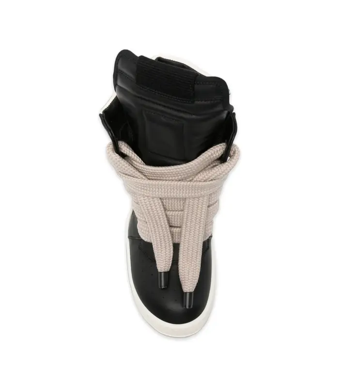 SCARPE IN PELLE JUMBOLACE GEOBASKET BLACK/MILK/MILK