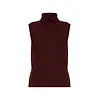 JIL SANDER HIGH NECK GILET W/ SPLIT COLLAR RED