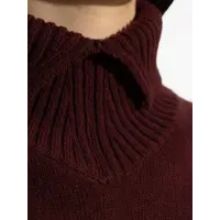 HIGH NECK GILET W/ SPLIT COLLAR RED