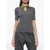 SH SHORT SLEEVE 1 BUTTON POLO SHIRT GREY