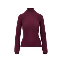 HIGH NECK LONG SLEEVE JUMPER RED