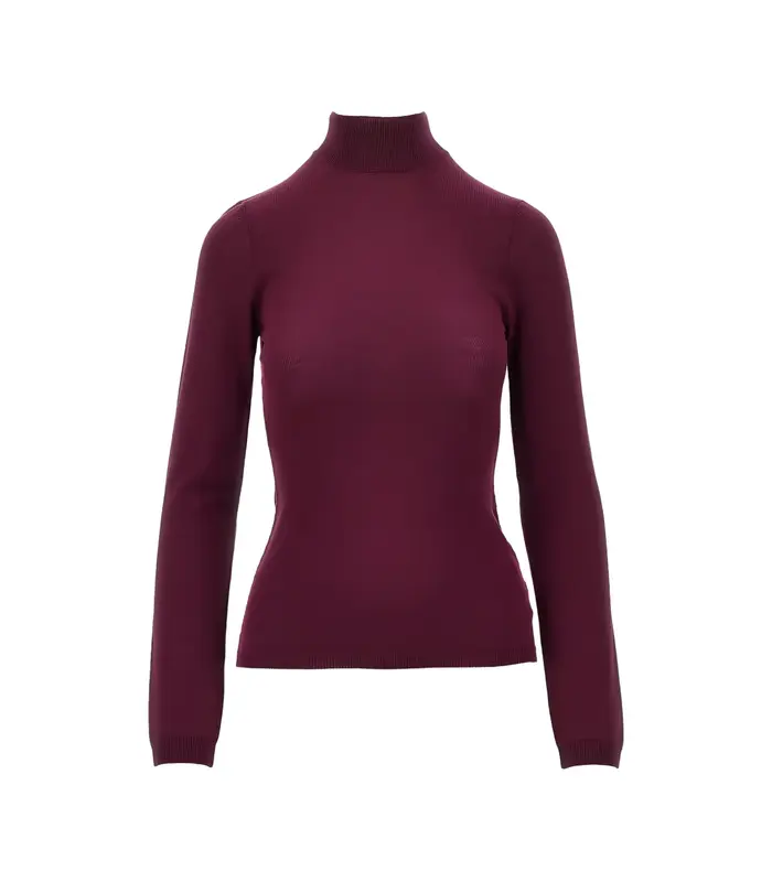 HIGH NECK LONG SLEEVE JUMPER RED