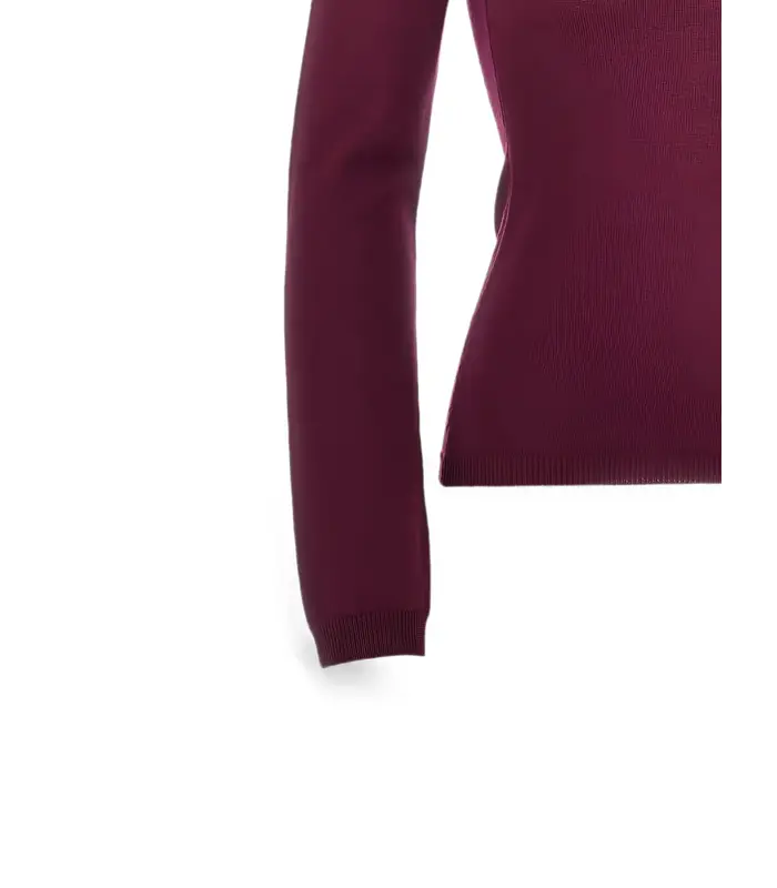 HIGH NECK LONG SLEEVE JUMPER RED