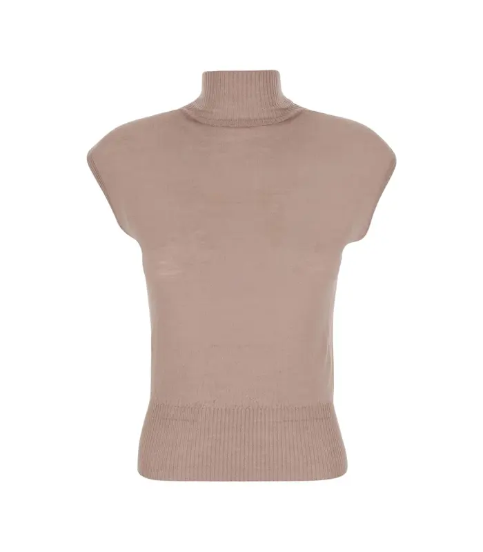 TOP IN MAGLIA SL TURTLE ROSE