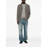 ZIP LINE CARDIGAN MUD SPRAY DYE CHERUB WOOL