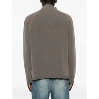 ZIP LINE CARDIGAN MUD SPRAY DYE CHERUB WOOL