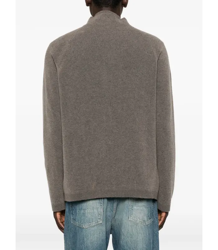 ZIP LINE CARDIGAN MUD SPRAY DYE CHERUB WOOL