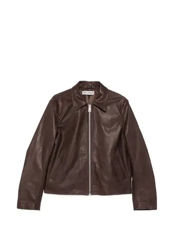 OUR LEGACY mini jacket matted brown waxed bovine OUR LEGACY mini jacket matted brown waxed bovine